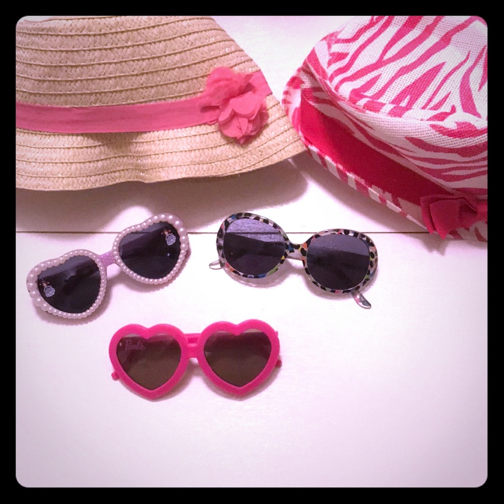 Girls Hats & Sunglasses Set
